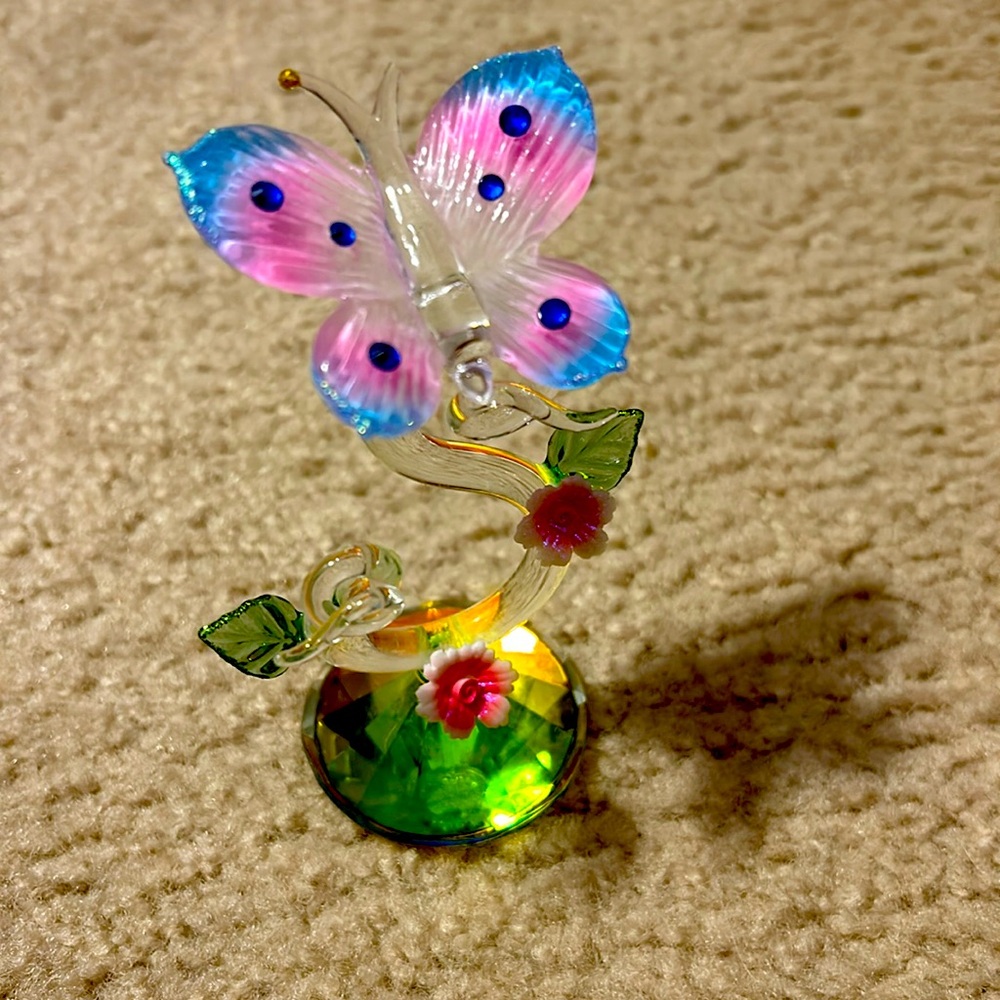 Butterfly display statue